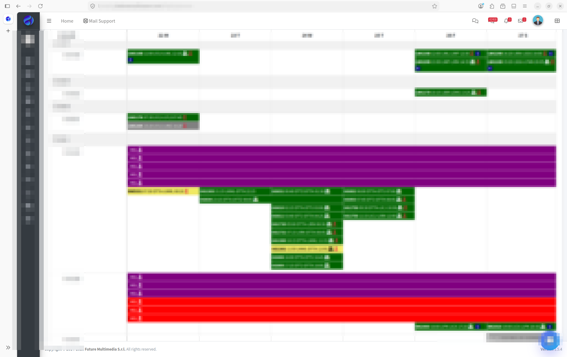 BXI Flight Planning workspace with multi-aircraft schedule